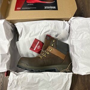 Wolverine Men's Composite Toe Dark Brown Leather Work Boots